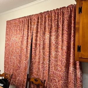 Anthropologie 2 Pink Velvet Curtains